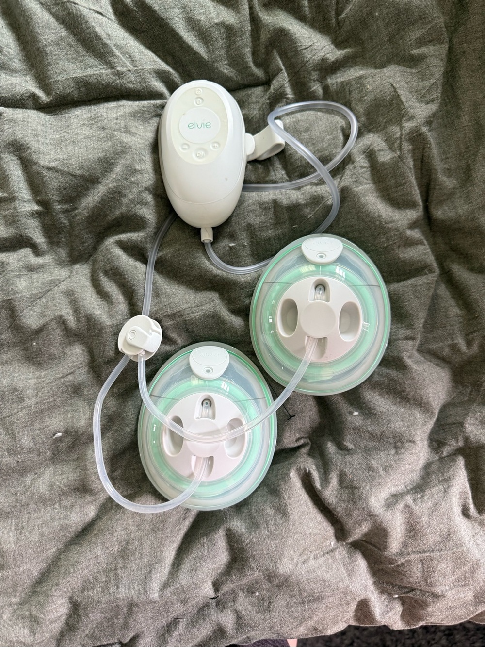 Elvie Double Electric Breast Pump - White/Green